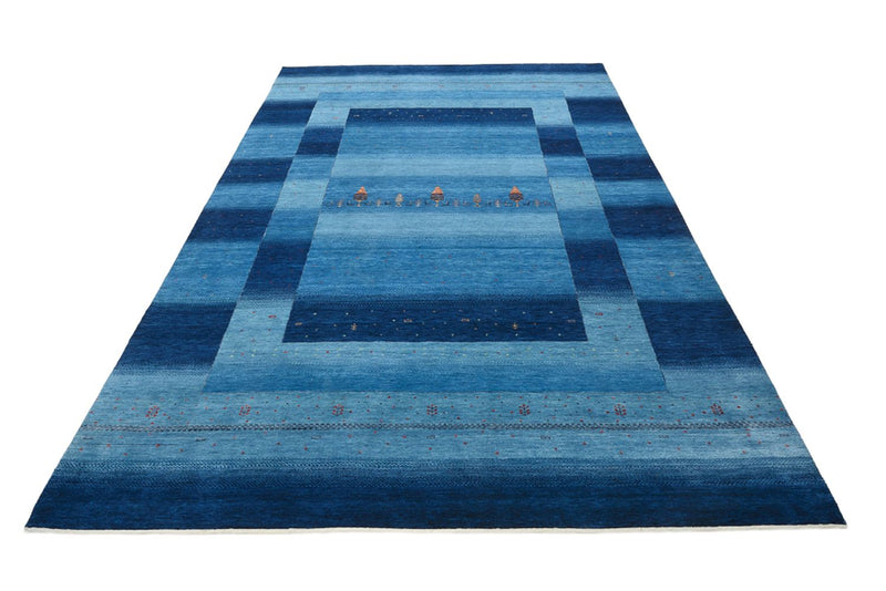 Gabbeh Tapijt - Loribaft Indus - 304 x 204 cm - zee blauw