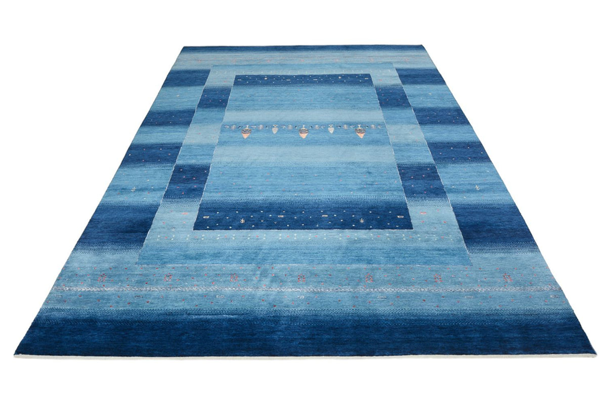 Gabbeh Tapijt - Loribaft Indus - 304 x 204 cm - zee blauw