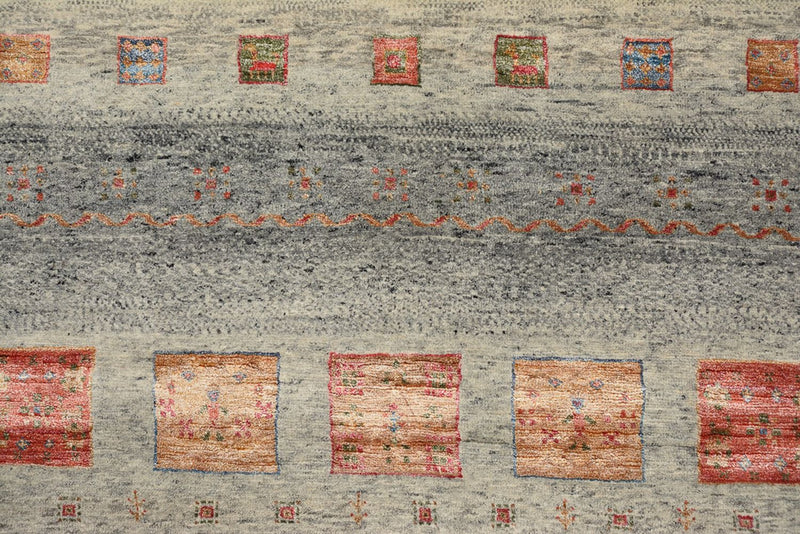 Gabbeh Tapijt - Loribaft Indus vierkant  - 156 x 152 cm - donker beige