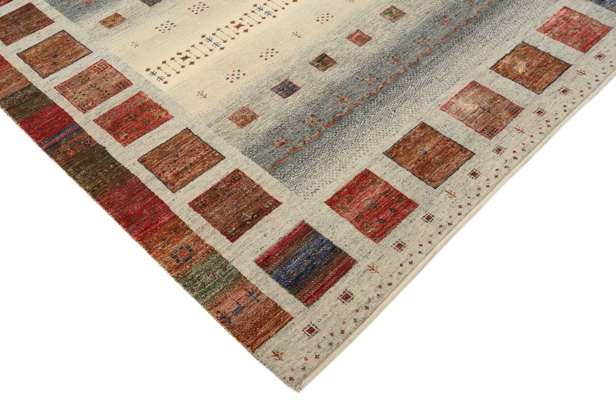 Gabbeh Tapijt - Loribaft Indus vierkant  - 156 x 156 cm - donker beige