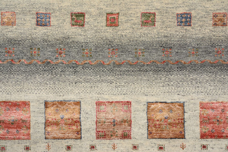 Gabbeh Tapijt - Loribaft Indus vierkant  - 156 x 156 cm - donker beige