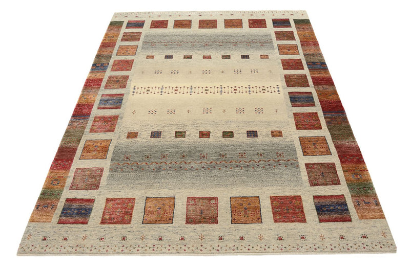 Gabbeh Tapijt - Loribaft Indus - 204 x 154 cm - donker beige