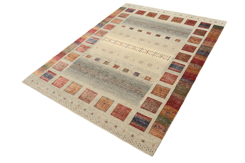 Gabbeh Tapijt - Loribaft Indus - 204 x 154 cm - donker beige