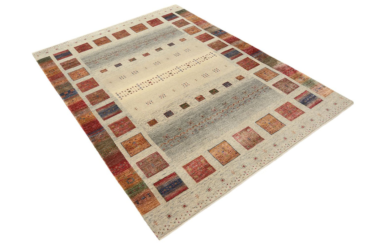 Gabbeh Tapijt - Loribaft Indus - 204 x 154 cm - donker beige