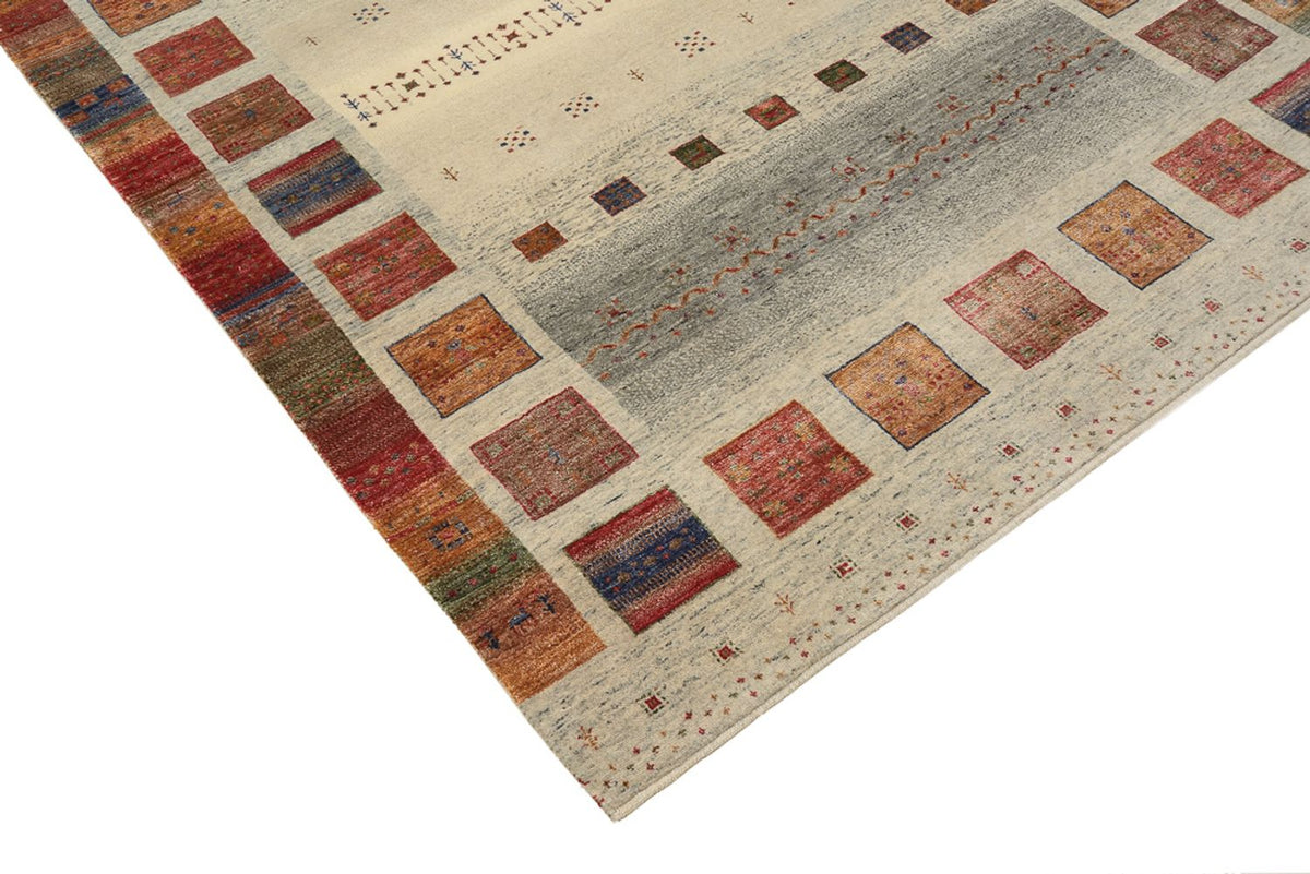 Gabbeh Tapijt - Loribaft Indus - 204 x 154 cm - donker beige