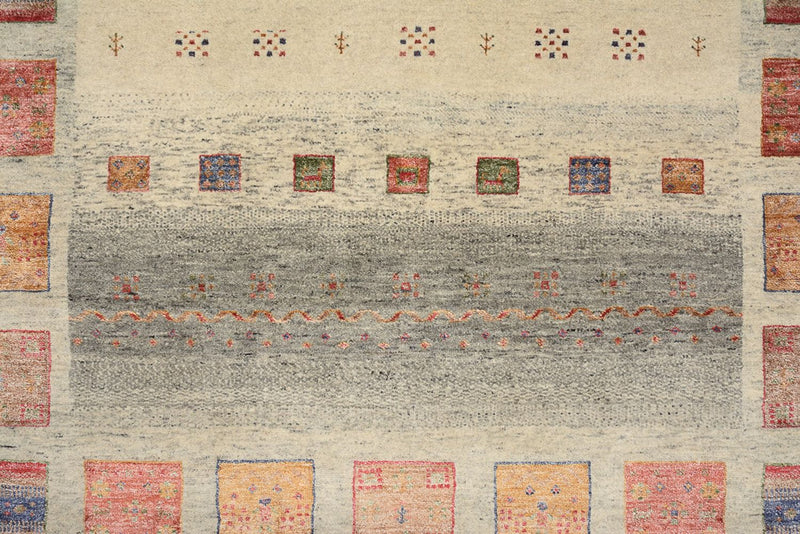 Gabbeh Tapijt - Loribaft Indus - 204 x 154 cm - donker beige