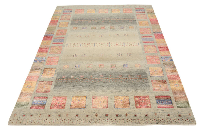 Gabbeh Tapijt - Loribaft Indus - 204 x 154 cm - donker beige