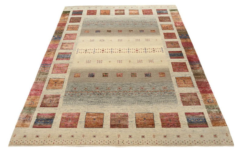 Gabbeh Tapijt - Loribaft Indus - 205 x 157 cm - donker beige