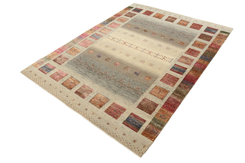 Gabbeh Tapijt - Loribaft Indus - 205 x 157 cm - donker beige