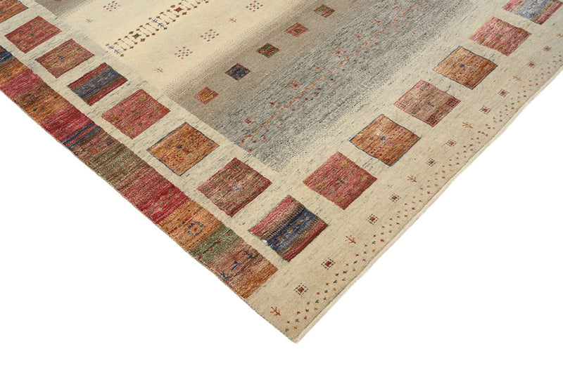 Gabbeh Tapijt - Loribaft Indus - 205 x 157 cm - donker beige