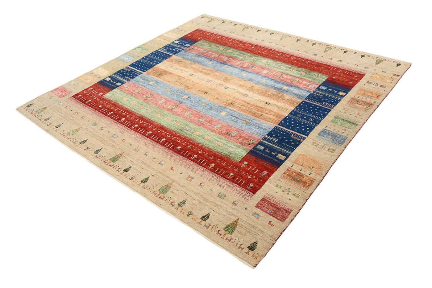 Indo Loribaft Tapijt 203x203cm - Wollen tapijt