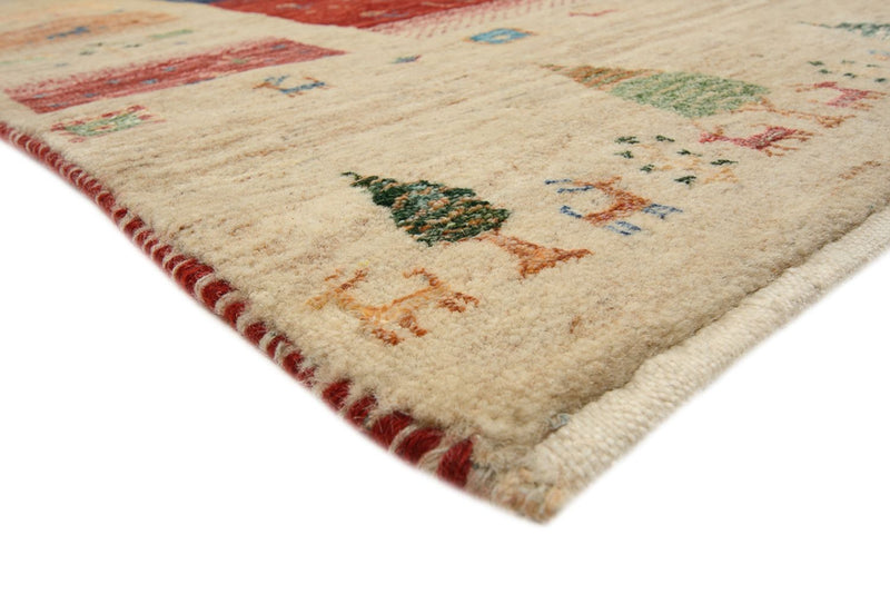Gabbeh Tapijt - Loribaft Indus vierkant  - 203 x 203 cm - veelkleurig