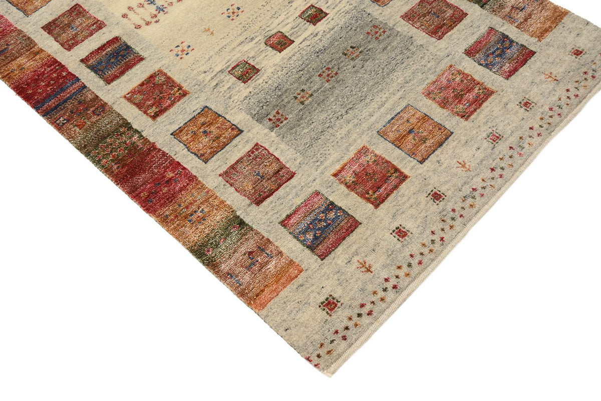 Loper Gabbeh Tapijt - Loribaft Indus - 306 x 84 cm - donker beige