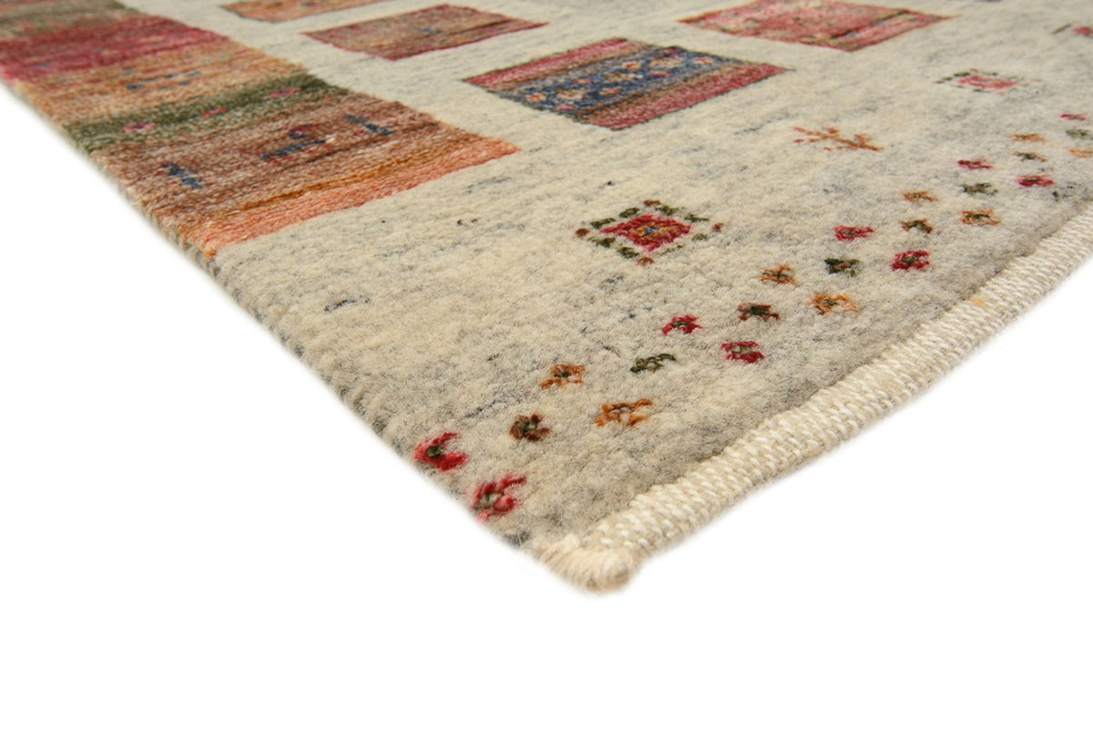 Loper Gabbeh Tapijt - Loribaft Indus - 306 x 84 cm - donker beige
