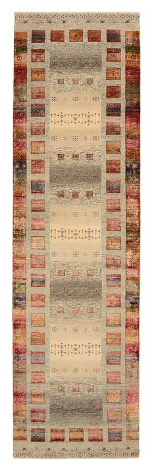 Loper Gabbeh Tapijt - Loribaft Indus - 306 x 85 cm - donker beige