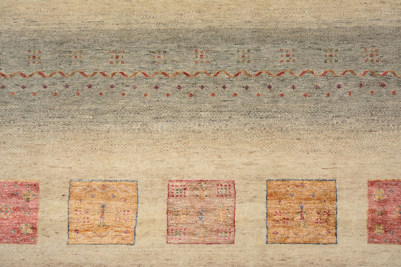 Gabbeh Tapijt - Loribaft Indus - 351 x 254 cm - donker beige