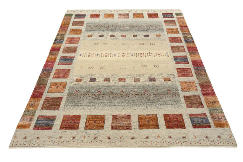 Gabbeh Tapijt - Loribaft Indus - 205 x 154 cm - donker beige