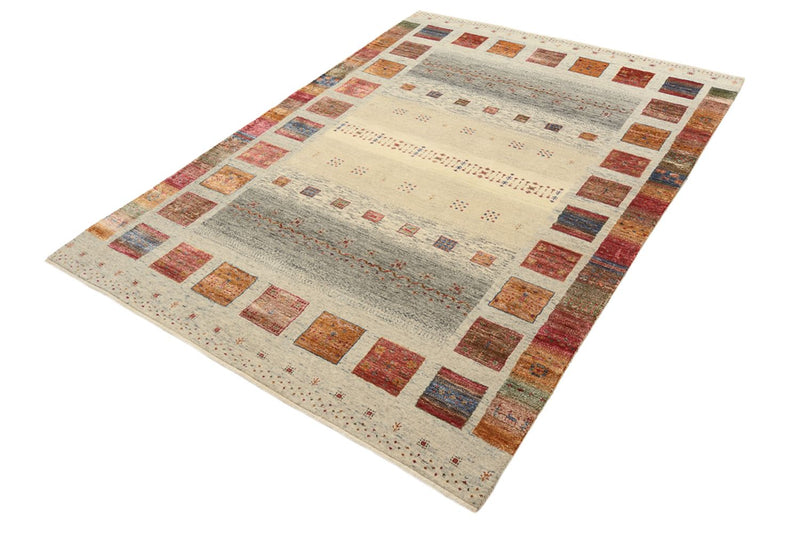 Gabbeh Tapijt - Loribaft Indus - 205 x 154 cm - donker beige