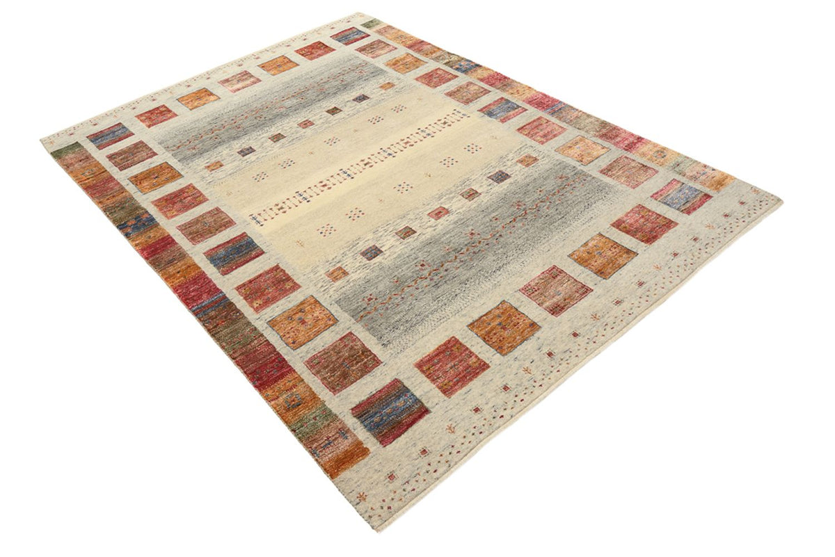 Gabbeh Tapijt - Loribaft Indus - 205 x 154 cm - donker beige