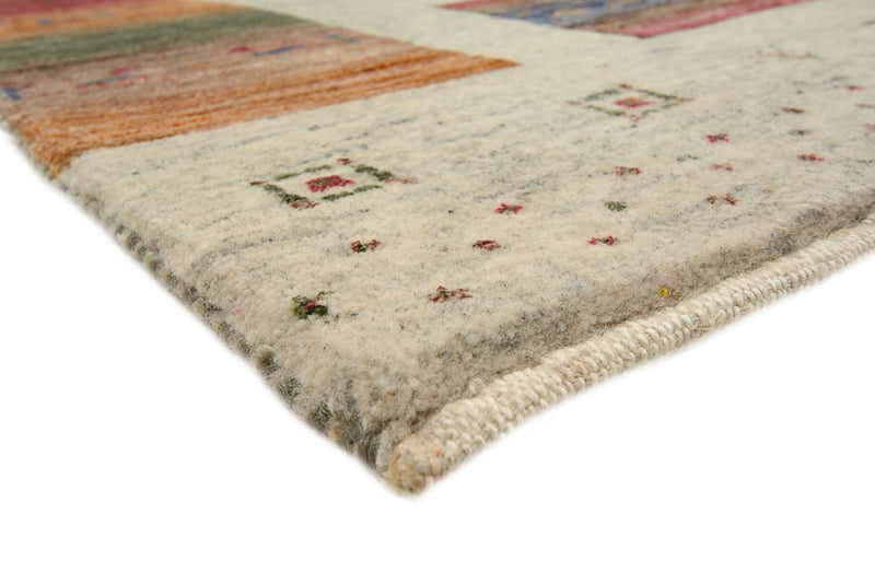 Gabbeh Tapijt - Loribaft Indus vierkant  - 249 x 248 cm - donker beige