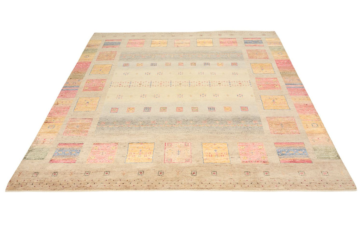Gabbeh Tapijt - Loribaft Indus vierkant  - 204 x 202 cm - licht beige