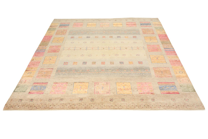 Gabbeh Tapijt - Loribaft Indus vierkant  - 204 x 202 cm - licht beige