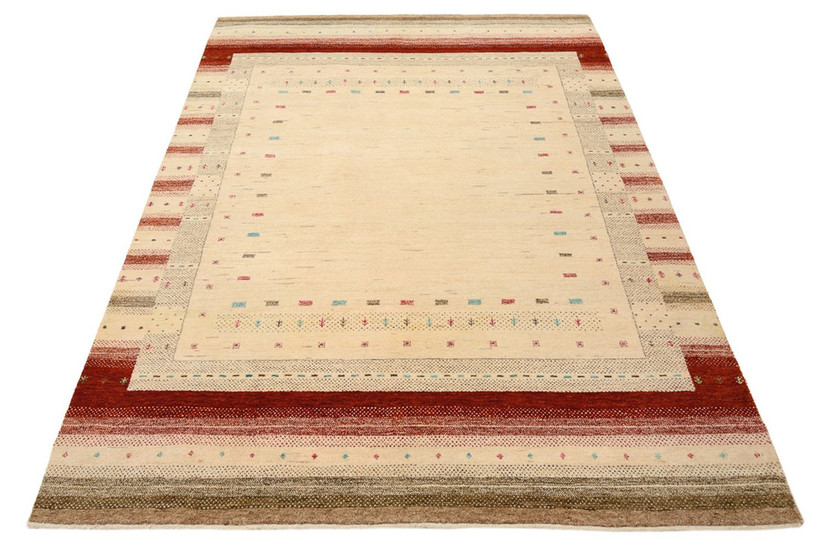 Gabbeh Tapijt - Loribaft Indus - 206 x 156 cm - licht beige