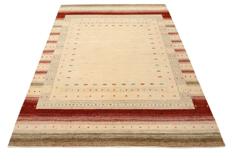 Gabbeh Tapijt - Loribaft Indus - 206 x 156 cm - licht beige