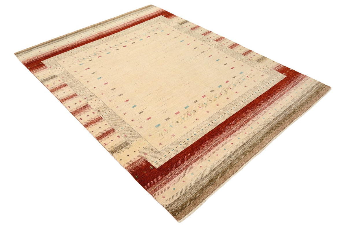 Gabbeh Tapijt - Loribaft Indus - 206 x 156 cm - licht beige