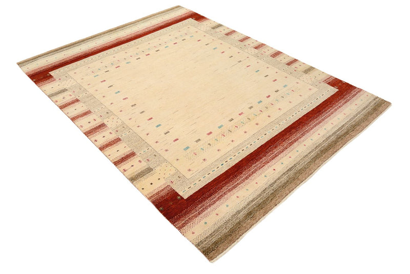 Gabbeh Tapijt - Loribaft Indus - 206 x 156 cm - licht beige