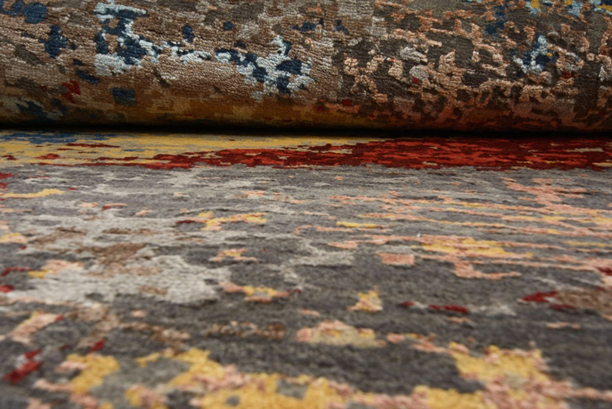 Designer tapijt rond  - 182 x 180 cm - veelkleurig