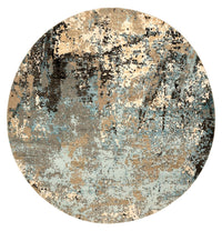 Designer tapijt rond  - 179 x 176 cm - veelkleurig