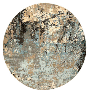 Designer tapijt rond  - 179 x 176 cm - veelkleurig