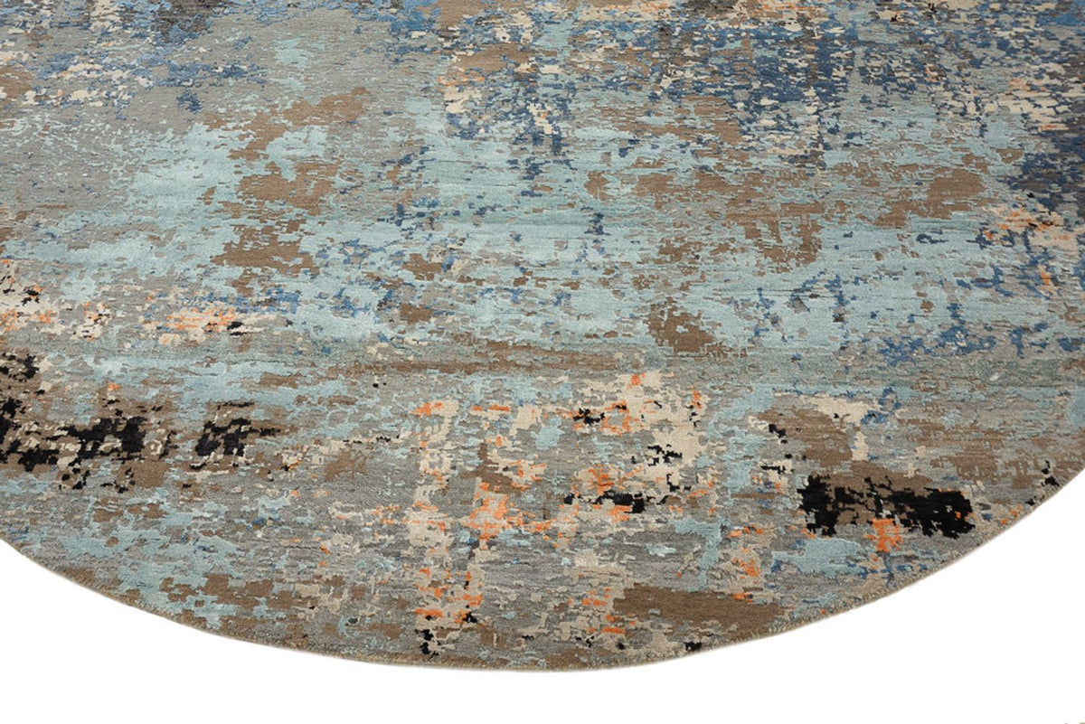 Designer tapijt rond  - 243 x 241 cm - veelkleurig