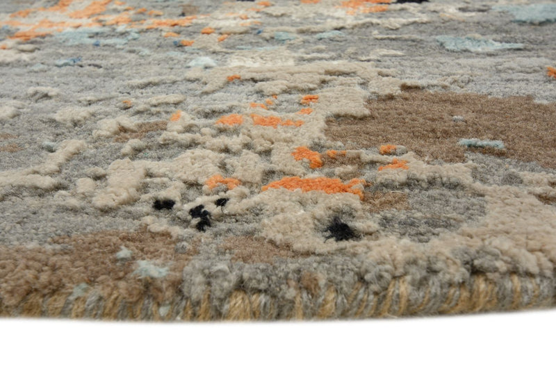 Designer tapijt rond  - 243 x 241 cm - veelkleurig