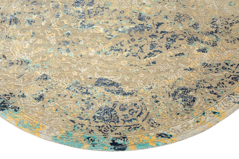 Designer tapijt rond  - 201 x 199 cm - veelkleurig