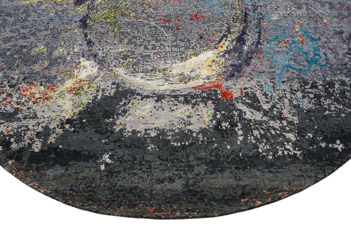 Designer tapijt rond  - 185 x 183 cm - veelkleurig