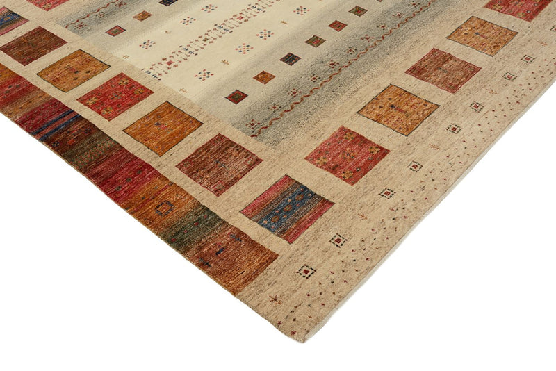 Gabbeh Tapijt - Loribaft Indus vierkant  - 205 x 203 cm - veelkleurig