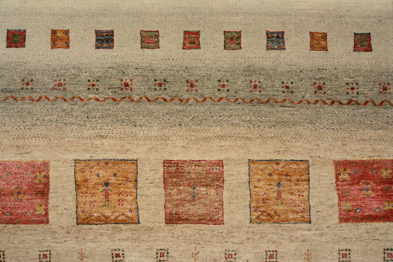 Gabbeh Tapijt - Loribaft Indus vierkant  - 205 x 203 cm - veelkleurig