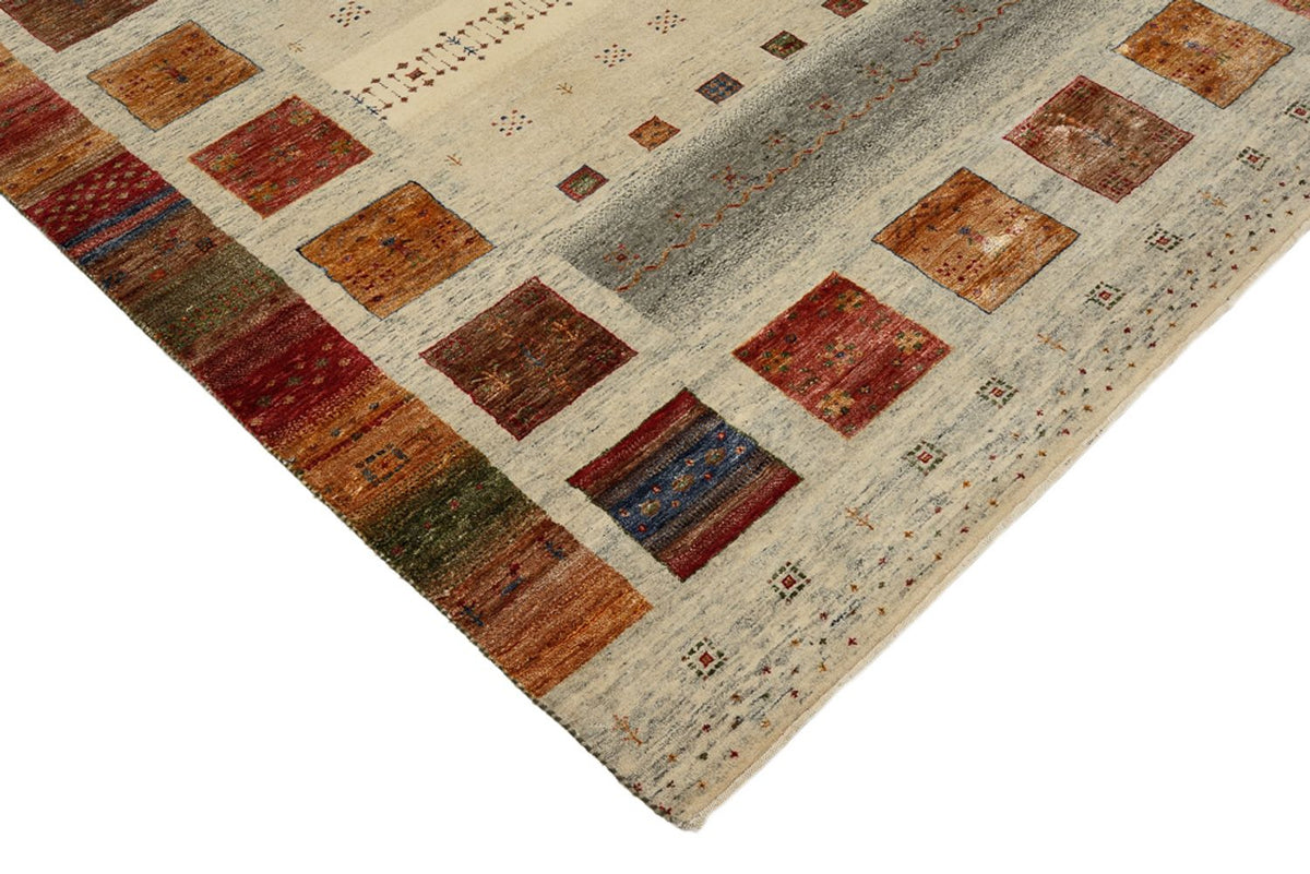 Gabbeh Tapijt - Loribaft Indus vierkant  - 206 x 205 cm - veelkleurig