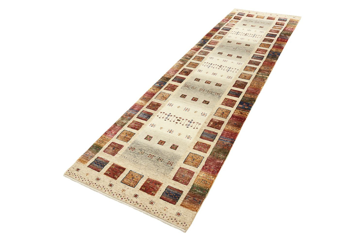 Loper Gabbeh Tapijt - Loribaft Indus - 298 x 84 cm - veelkleurig