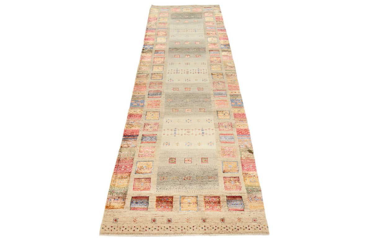 Loper Gabbeh Tapijt - Loribaft Indus - 298 x 84 cm - veelkleurig