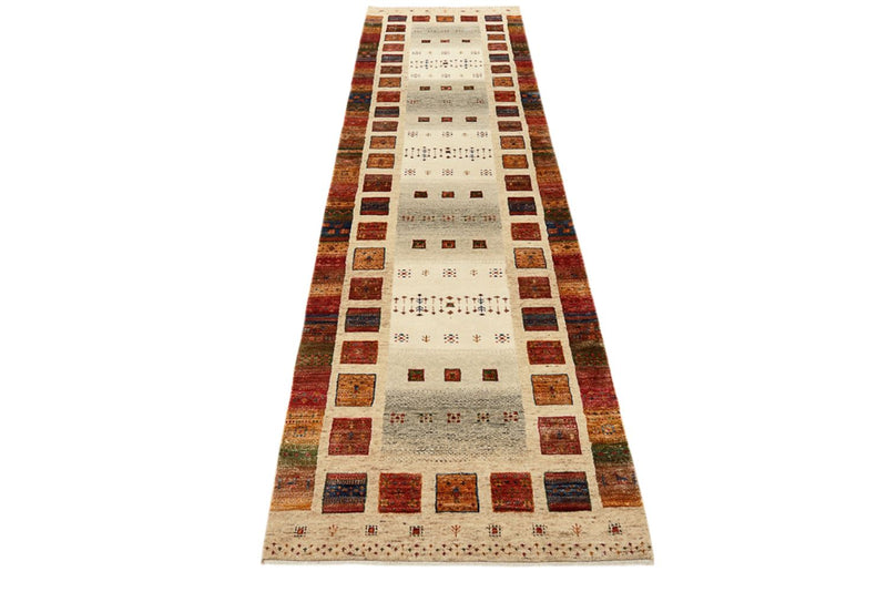 Loper Gabbeh Tapijt - Loribaft Indus - 295 x 82 cm - veelkleurig