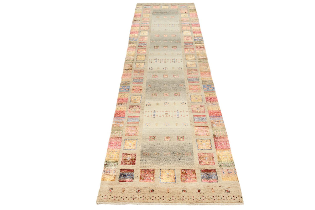 Loper Gabbeh Tapijt - Loribaft Indus - 295 x 82 cm - veelkleurig