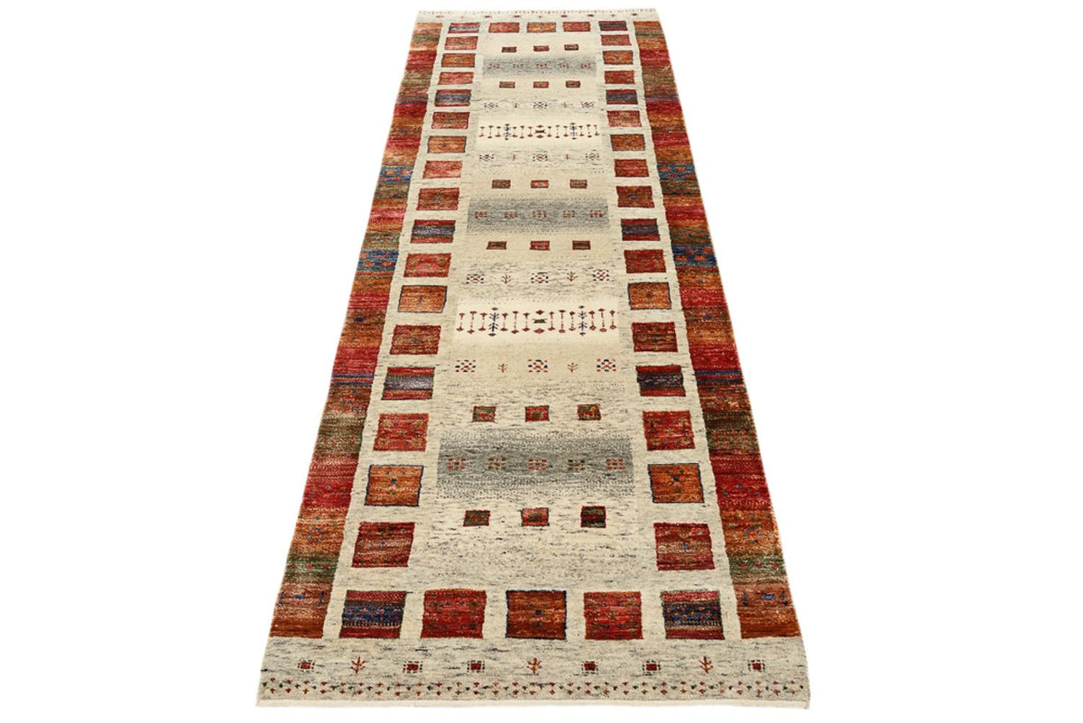 Loper Gabbeh Tapijt - Loribaft Indus - 256 x 84 cm - veelkleurig