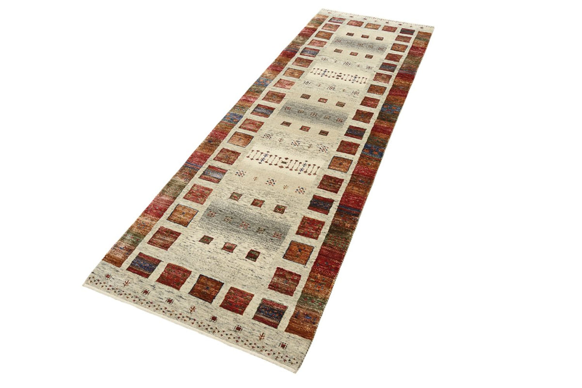 Loper Gabbeh Tapijt - Loribaft Indus - 256 x 84 cm - veelkleurig