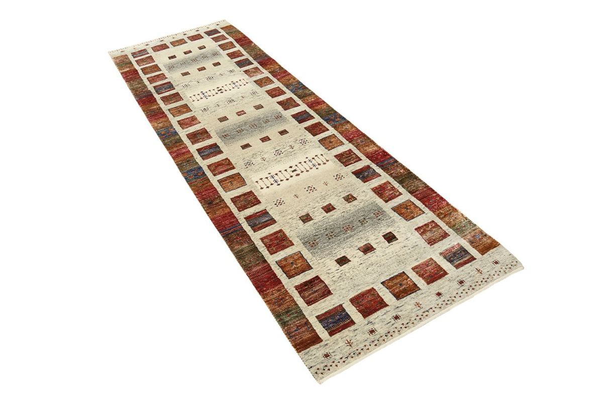 Loper Gabbeh Tapijt - Loribaft Indus - 256 x 84 cm - veelkleurig