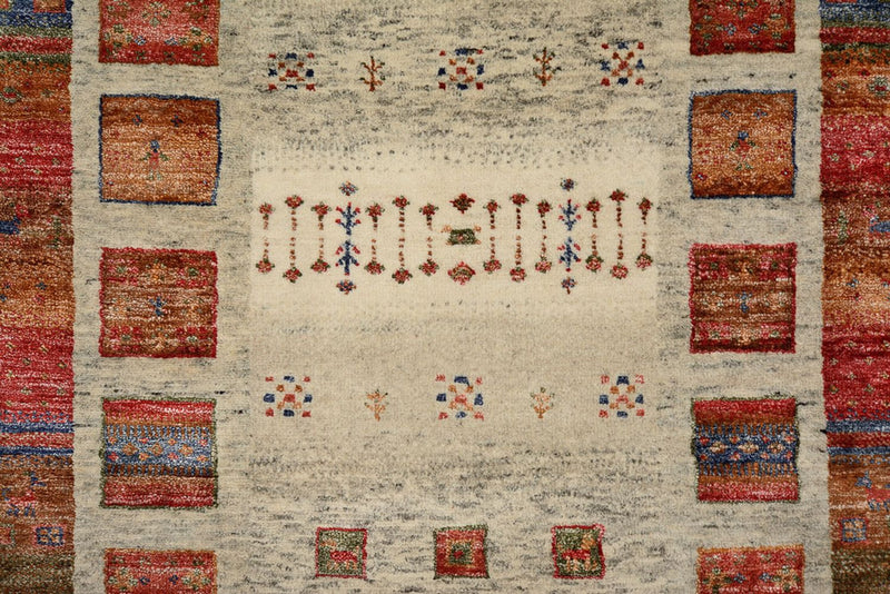 Loper Gabbeh Tapijt - Loribaft Indus - 256 x 84 cm - veelkleurig