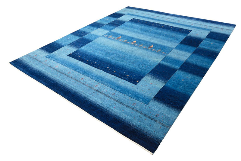 Gabbeh Tapijt - Loribaft Indus - 303 x 241 cm - zee blauw