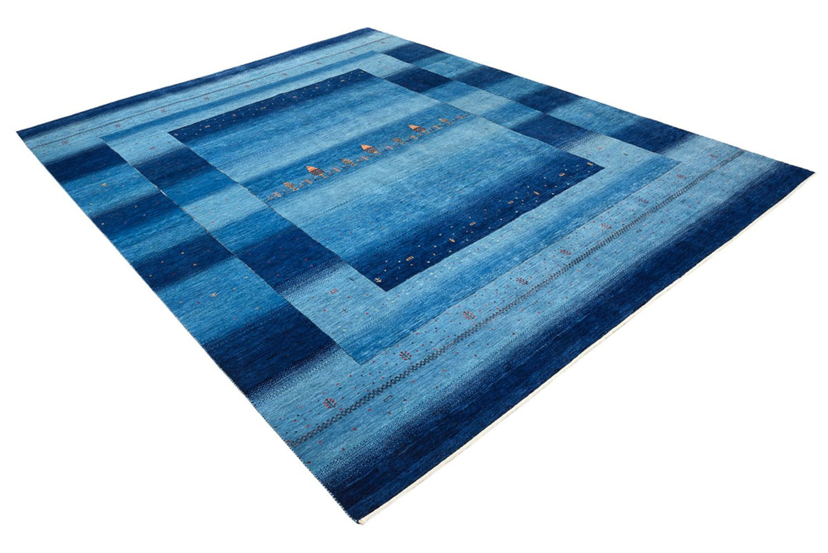 Gabbeh Tapijt - Loribaft Indus - 303 x 241 cm - zee blauw